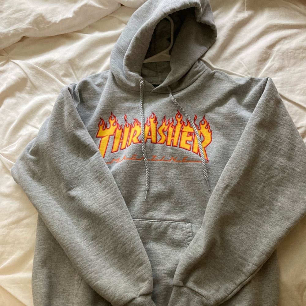 grey thrasher hoodie